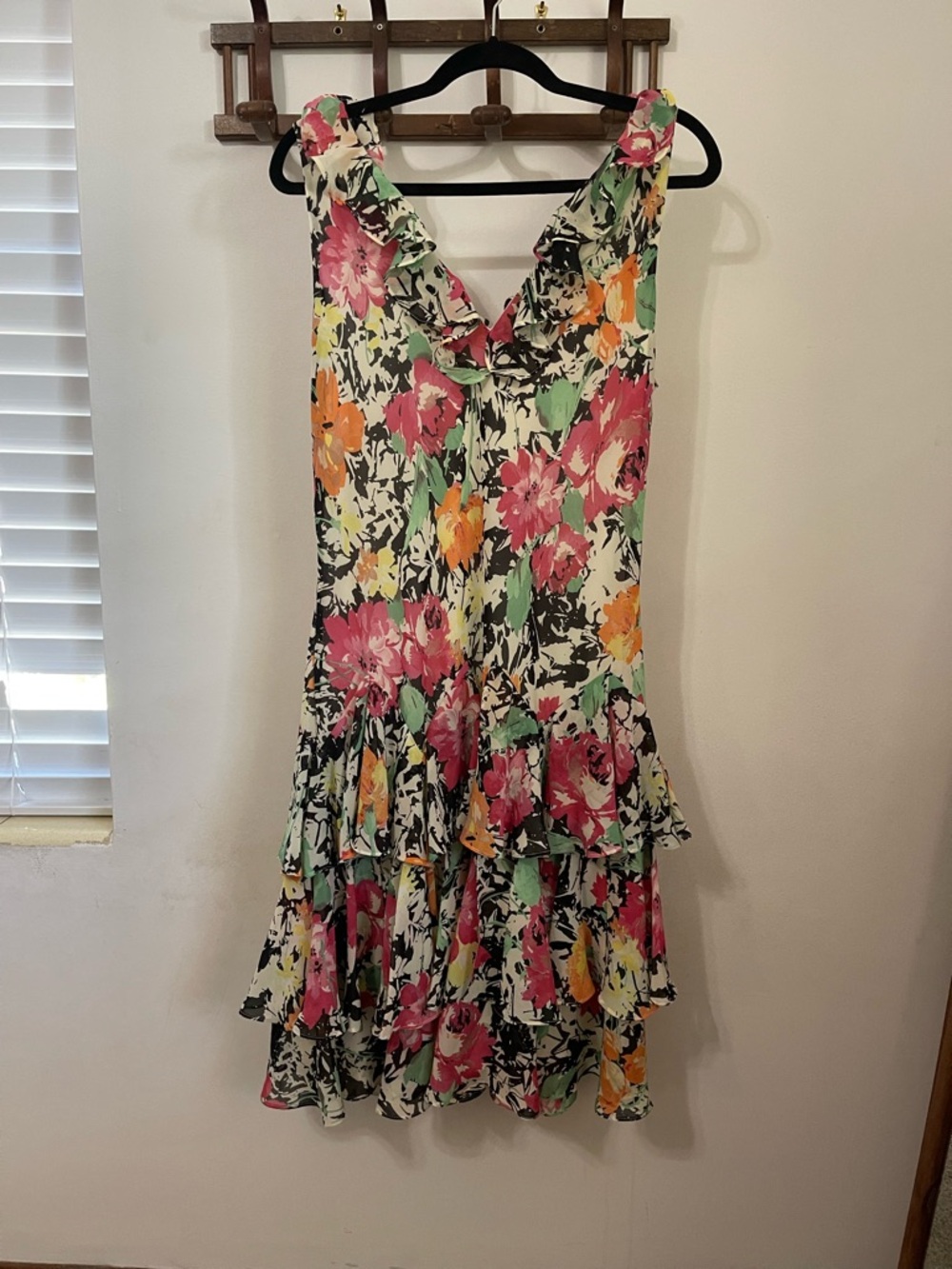 NWT Vintage Lauren Ralph Lauren Floral Ruffle Tiered Dress